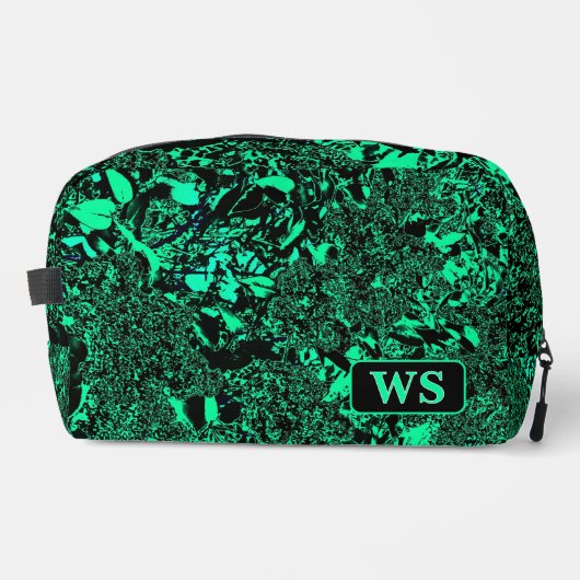 Vibrant Green Monogram Toiletry Bag Waschbeutel (Vorderseite)