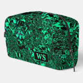 Vibrant Green Monogram Toiletry Bag Waschbeutel (Rechte Ecke)