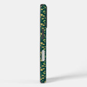 Vibrant Green Pattern with Yellow Flowers & Leaves Case-Mate iPhone Hülle (Rückseite / Rechts)