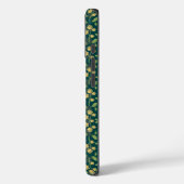 Vibrant Green Pattern with Yellow Flowers & Leaves Case-Mate iPhone Hülle (Rückseite / Links)