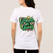 Vibrant Green Sin Queen HandGezeichnet Typografie Tri-Blend Shirt (Rückseite)