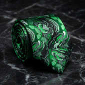 Vibrant Green Swirl Marble Krawatte