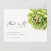 VIBRANT GREEN WATERCOLOR ERFOLGREICH DANKE POSTKARTE (Vorderseite)