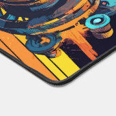 Vibrant Grunge Cyberpunk Mechanical Engine Gear Schreibtischunterlage (Ecke)