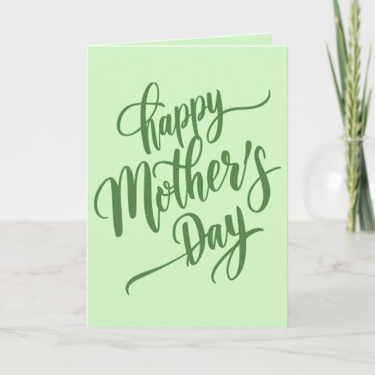 Vibrant Happy Mother's Day Light Green Foto Card Einladung (Vorderseite)
