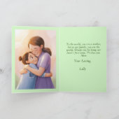 Vibrant Happy Mother's Day Light Green Foto Card Einladung (Innenseite)