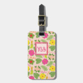 Vibrant Hawaiian Hula Dancer Travel Monogram Gepäckanhänger (Vorderseite vertikal)