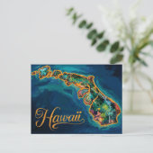 "Vibrant Hawaiian Paradise Karte (Stehend Vorderseite)