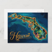 "Vibrant Hawaiian Paradise Karte (Vorne/Hinten)