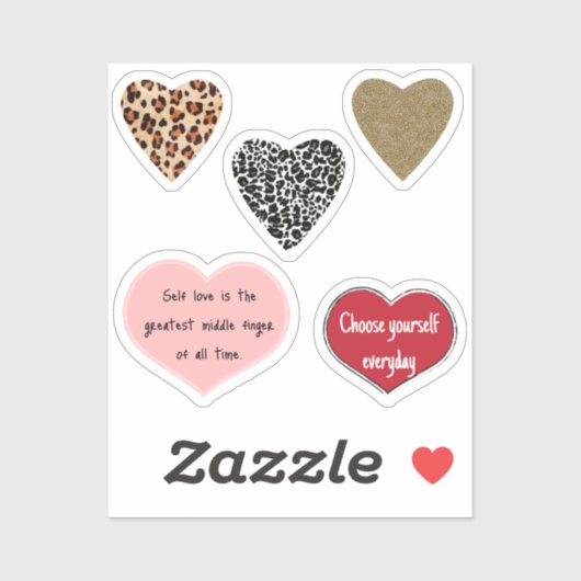 Vibrant hearts romance wallpaper aufkleber (Blatt)