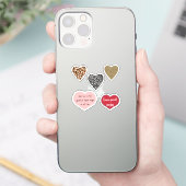 Vibrant hearts romance wallpaper aufkleber (Telefon)