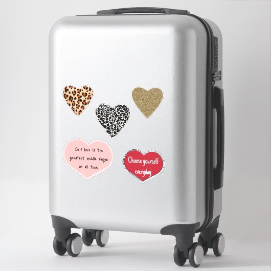 Vibrant hearts romance wallpaper aufkleber (Koffer)