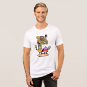 Vibrant Hello Summer  Tri-Blend Shirt (Vorderseite voll)