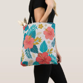 Vibrant Hibiscus Floral Tasche (Von Nahem)