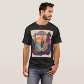 Vibrant Hiker in a Sunset Forest  T-Shirt (Vorne ganz)