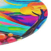Vibrant Hillside Harmony Painting Schneidebrett (Ecke)