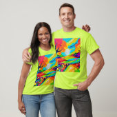 Vibrant Hillside Harmony Painting T-Shirt (Unisex)