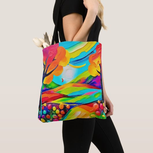 Vibrant Hillside Harmony Painting Tasche (Von Nahem)
