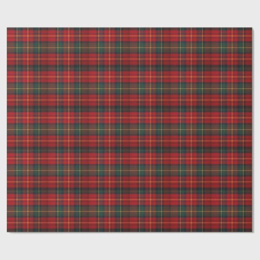 Vibrant Holiday Tartan Geschenkpapier (Flach)