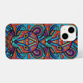 Vibrant Huichol Animal Spirit Phone Case iPhone Hülle (Rückseite (Horizontal))