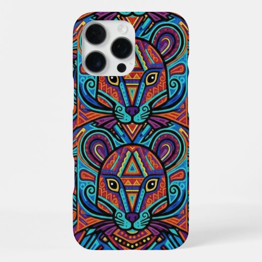Vibrant Huichol Animal Spirit Phone Case iPhone Hülle (Rückseite)