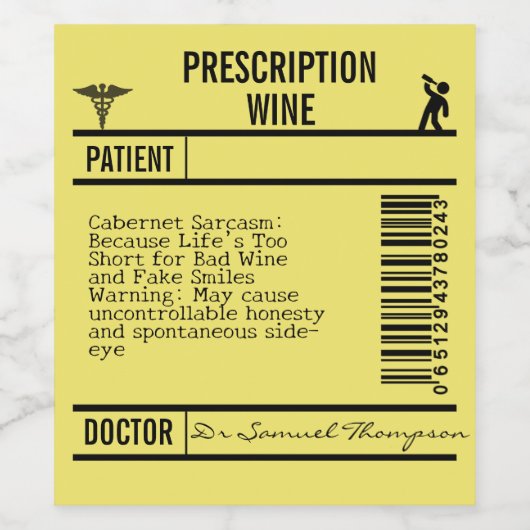 Vibrant, Humorous, and Versatile Design for Party Weinetikett (Einzelnes Label)