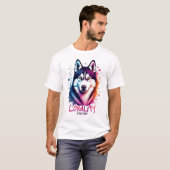 Vibrant Husky Dog T-Shirt (Vorne ganz)