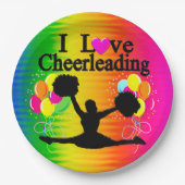 VIBRANT I LIEBE CHEERLEADING PAPIER TELLER (Vorderseite)