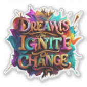 "Vibrant Imagination" Aufkleber (Vorderseite)