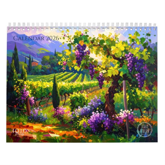 Vibrant Impasto Art Calendar 2026 Kalender (Titelbild)