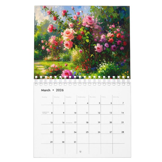 Vibrant Impasto Art Calendar 2026 Kalender (Mär 2026)