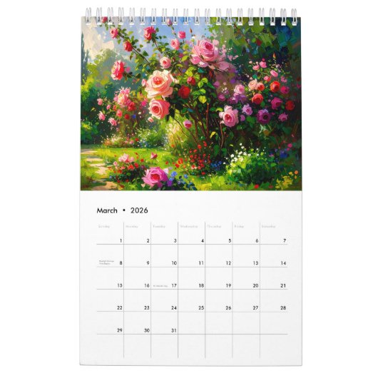 Vibrant Impasto Art Calendar 2026 Kalender (Mär 2026)