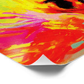 Vibrant Impasto Horse Portrait Colorful Wild Poster (Ecke)