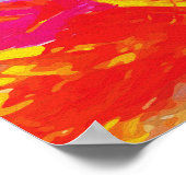 Vibrant Impasto Horse Portrait Colorful Wild Poster (Ecke)