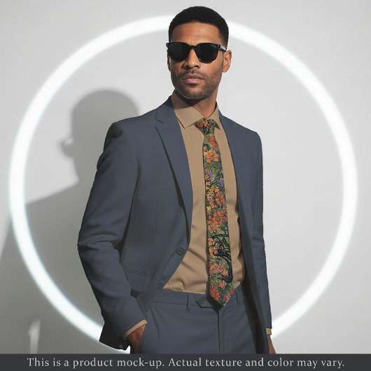 Vibrant Impressionist Garden Necktie Krawatte