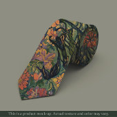 Vibrant Impressionist Garden Necktie Krawatte