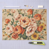 Vibrant Italian-Inspired Floral Collage Seidenpapier (Handwerk)