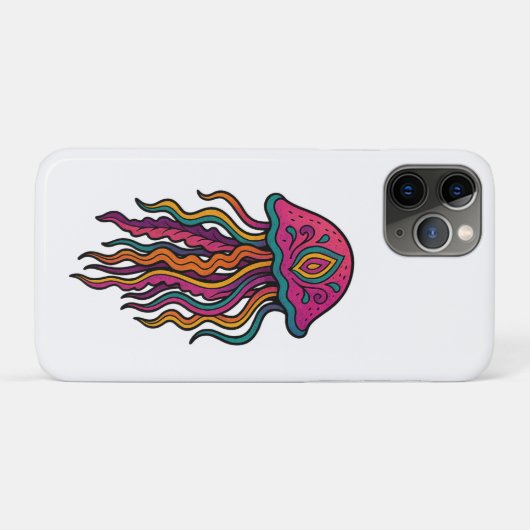 Vibrant Jellyfish iPhone Case (Rückseite (Horizontal))