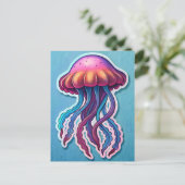 Vibrant JellyFish Postkarte (Stehend Vorderseite)
