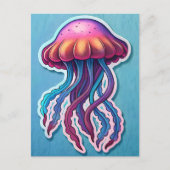 Vibrant JellyFish Postkarte (Vorderseite)