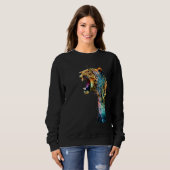 Vibrant Jungle Majesty Leopard Sweatshirt (Vorne ganz)