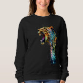 Vibrant Jungle Majesty Leopard Sweatshirt (Vorderseite)