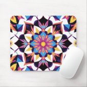 Vibrant Kaleidoscope Mandala Pattern Mousepad (Mit Mouse)