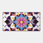 Vibrant Kaleidoscope Mandala Pattern Schreibtischunterlage (Vorderseite)