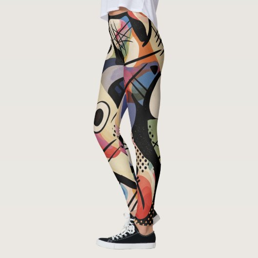 Vibrant Kinetic Abstract Art Leggings (Links)
