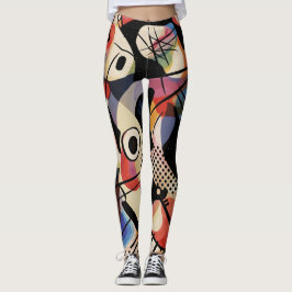 Vibrant Kinetic Abstract Art Leggings