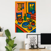 Vibrant Kitchen Still Life Poster (Heimbüro)