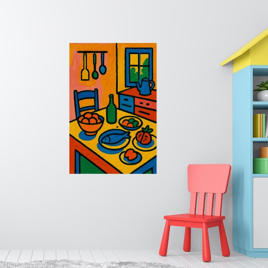Vibrant Kitchen Still Life Poster (Kinderzimmer 1)