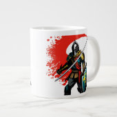 Vibrant Knight Jumbo-Tasse (Vorderseite Rechts)
