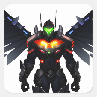 Vibrant Knight Quadratischer Aufkleber